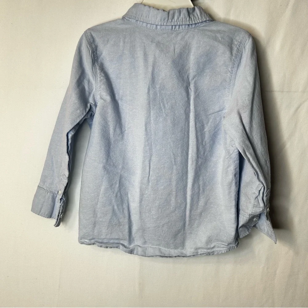 018-019 Old Navy Sky Blue Boys Toddlers Kids Collared Shirt Button Down 4T